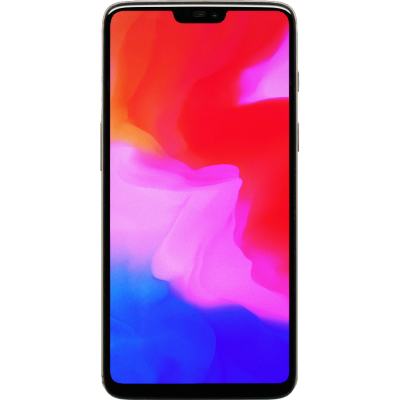 Image of a Wholesale Used OnePlus 6 Phone, front view with display on