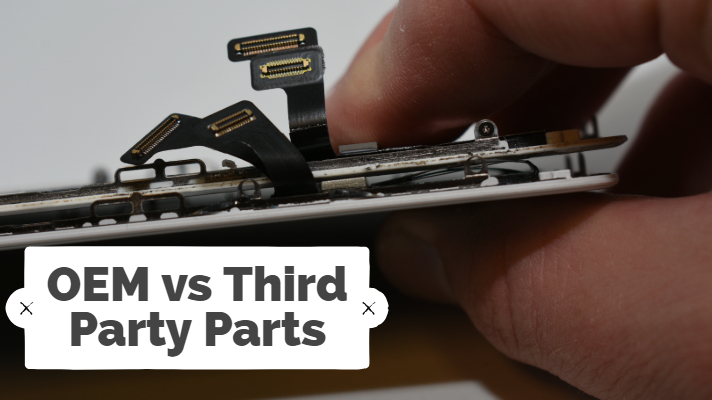 Repair of devices using third party VS original parts.